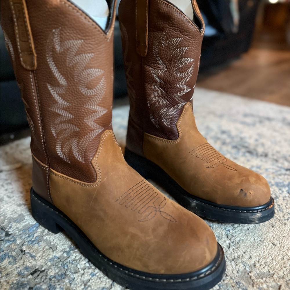 Brown Leather Cowboy Boots